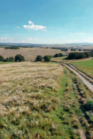 田野乡间小路自然风光 田野乡间小路自然风光