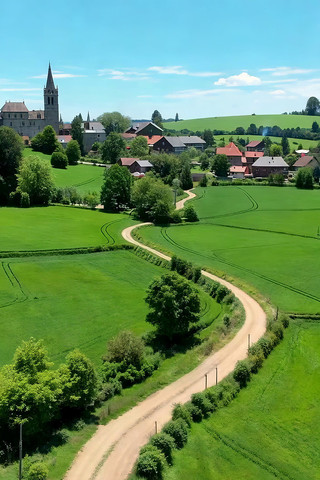 田园乡村风景航拍素材 田园乡村风景航拍素材