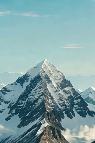 巍峨雪山全景 巍峨雪山全景