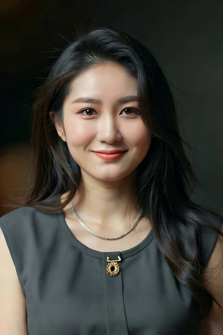 微笑女性近景人像 微笑女性近景人像