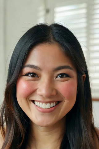 微笑女性面部特写 微笑女性面部特写