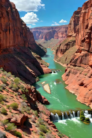 峡谷河流自然风光 峡谷河流自然风光