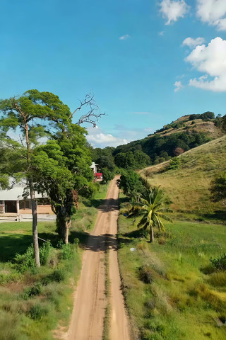 乡村土路自然风光航拍 乡村土路自然风光航拍