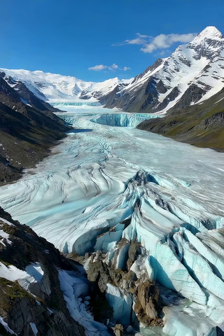 雪山冰川自然风光全景 雪山冰川自然风光全景