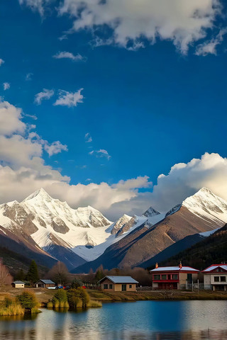 ѩɽ�����ԵĴ�ׯ�羰