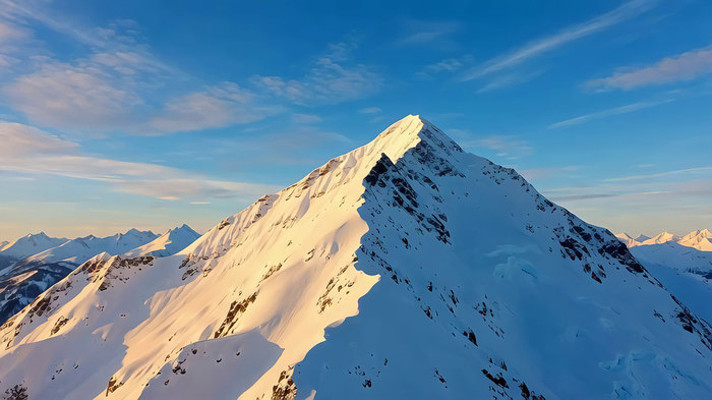 雪山全景自然风光 雪山全景自然风光
