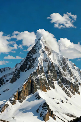 雪山全景自然风光素材 雪山全景自然风光素材