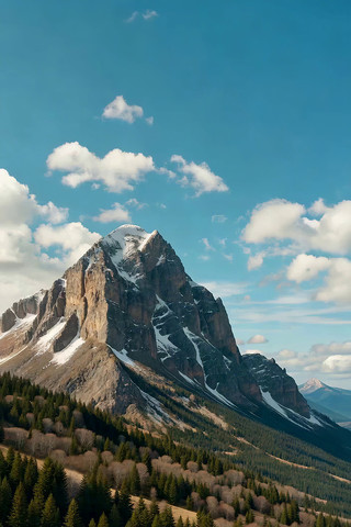 雪山森林自然风光 雪山森林自然风光