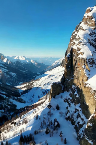雪山山脉冬季自然风光 雪山山脉冬季自然风光