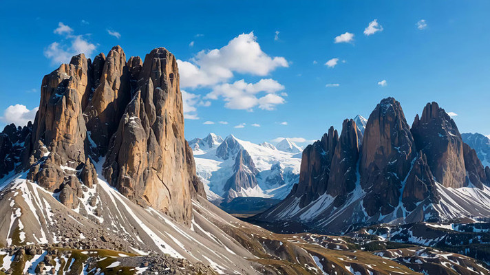 雪山山脉自然风光全景 雪山山脉自然风光全景