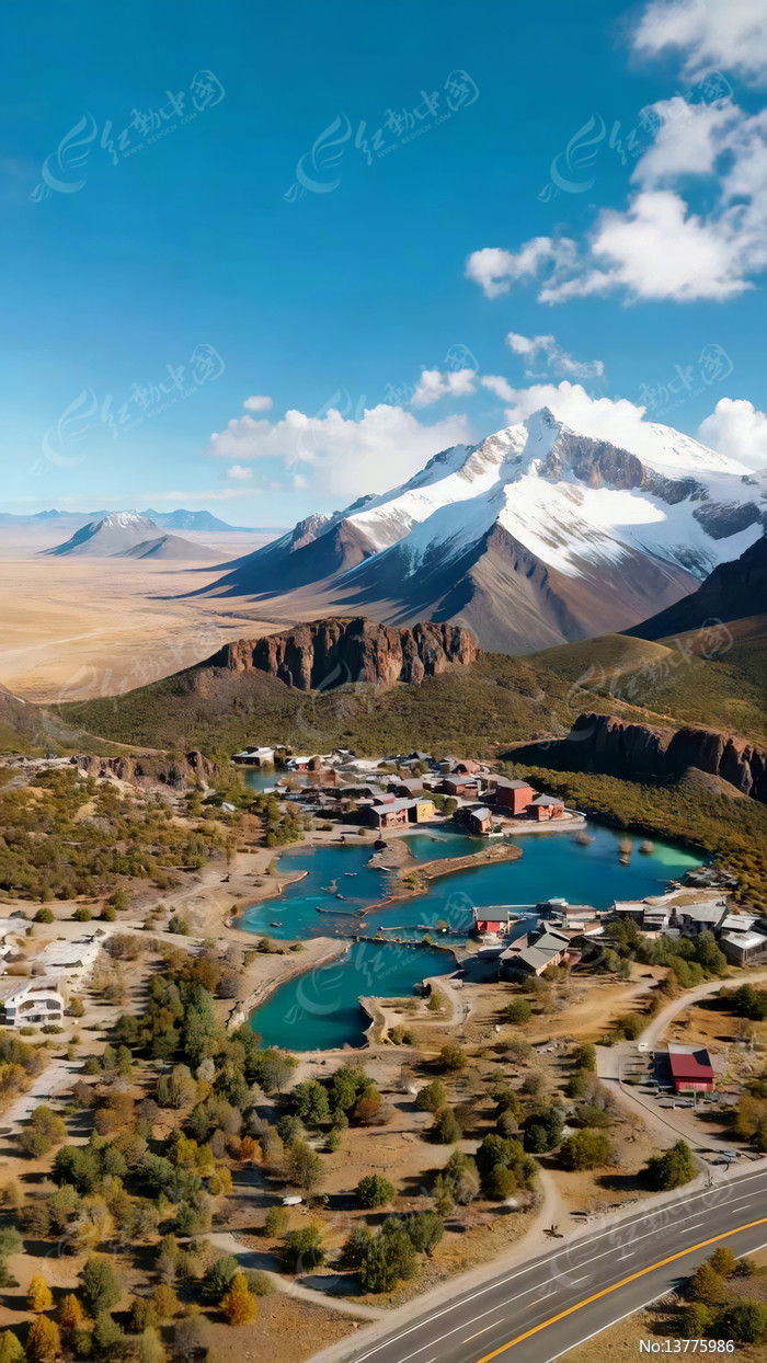 ѩɽ�µĴ�ׯ��Ȼ���