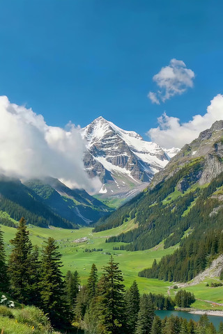 ѩɽ�µ���ɫɽ����Ȼ���