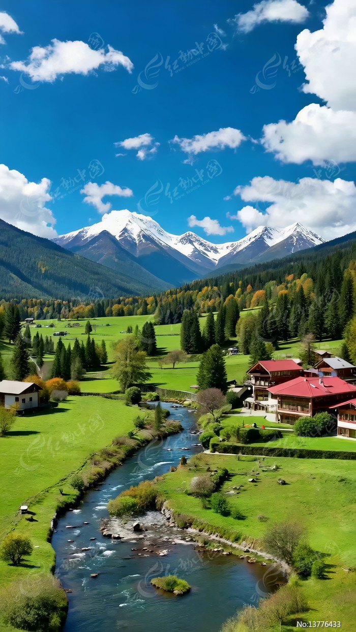 ѩɽ�µ���԰��Ȼ���