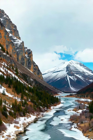 ѩɽ�º�����ɽ�ַ羰