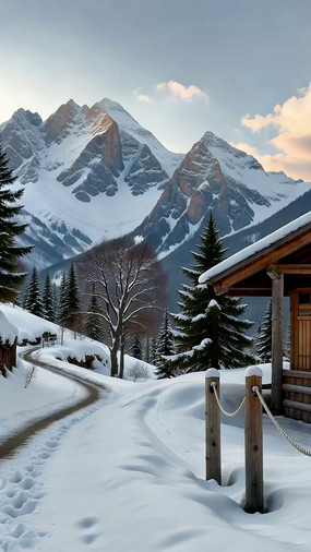 ѩɽ��ľ��ѩ����Ȼ���