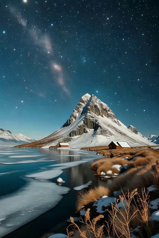 雪山星空自然风光素材 雪山星空自然风光素材