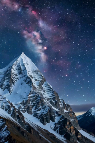 雪山星空自然景观素材 雪山星空自然景观素材