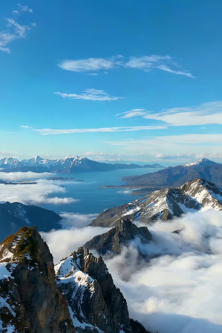 雪山云海自然风光全景 雪山云海自然风光全景