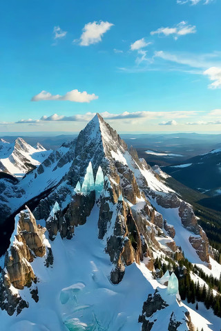 雪山自然风光航拍素材 雪山自然风光航拍素材