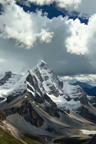 雪山自然风光全景 雪山自然风光全景