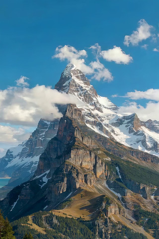 雪山自然风光全景 雪山自然风光全景