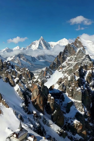 雪山自然风光全景 雪山自然风光全景