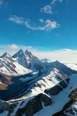 雪山自然风光全景 雪山自然风光全景