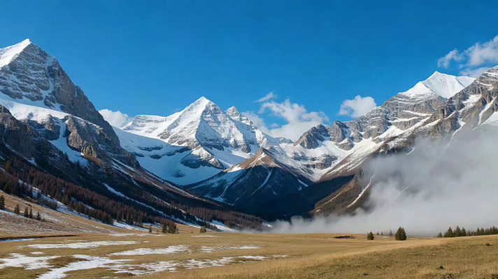 雪山自然风光全景 雪山自然风光全景