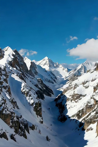 雪山自然风光全景 雪山自然风光全景