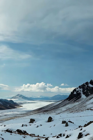 雪山自然风光全景 雪山自然风光全景