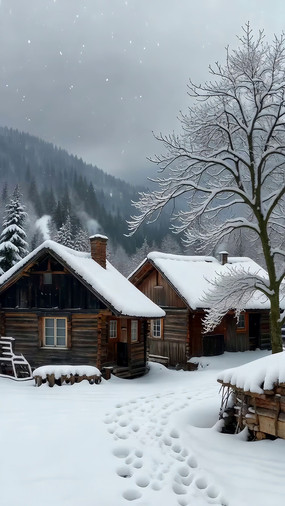 ѩ��ľ����ɽ����Ȼ����