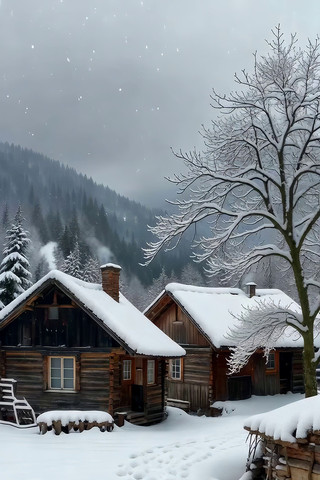 ѩ��ľ����ɽ����Ȼ����