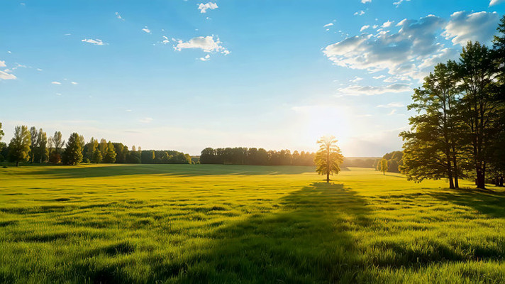 ������ҫ�µĲݵ����ַ羰