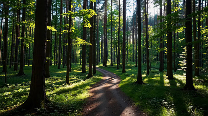 ������ҫ�µ�ɭ��С·