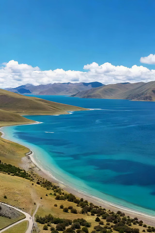 羊卓雍措湖泊自然风光 羊卓雍措湖泊自然风光