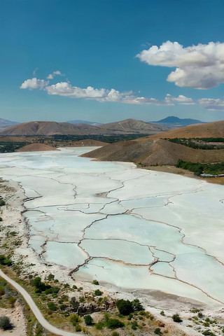 盐湖自然风光鸟瞰 盐湖自然风光鸟瞰