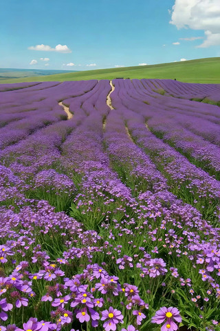 薰衣草田自然风光素材 薰衣草田自然风光素材