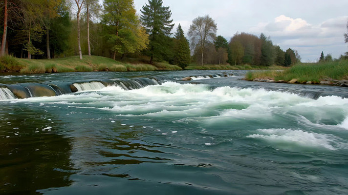 自然河流流水景观 自然河流流水景观