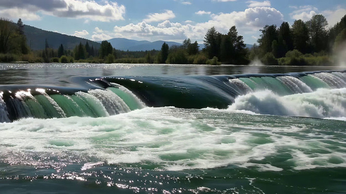 自然河流瀑布景观 自然河流瀑布景观