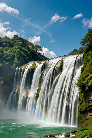 自然瀑布风景素材 自然瀑布风景素材