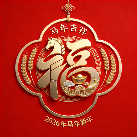 2026马年福字喜庆装饰图 2026马年福字喜庆装饰图