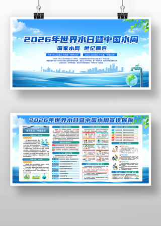 2026年中国水周主题宣传展板 2026年中国水周主题宣传展板