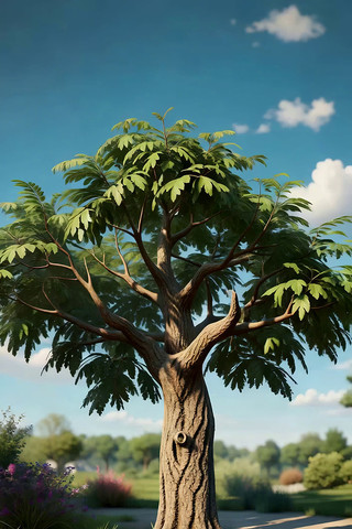 3D渲染大树自然风光素材 3D渲染大树自然风光素材