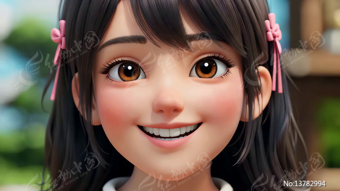 3D��Ⱦ��ͨŮ��΢Ц��д