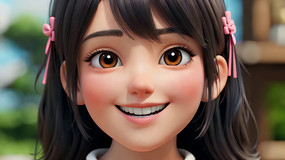 3D��Ⱦ��ͨŮ��΢Ц��д