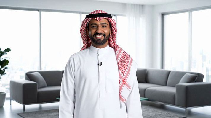 阿拉伯男子办公室内形象 阿拉伯男子办公室内形象