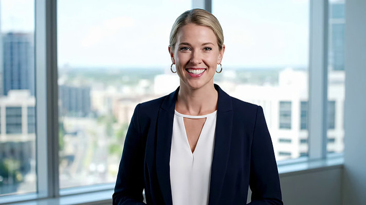 办公室内职业女性微笑画面 办公室内职业女性微笑画面