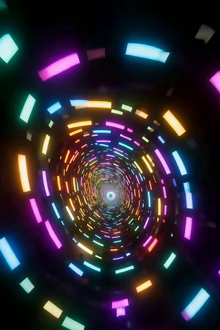 彩色方块隧道穿梭特效 彩色方块隧道穿梭特效