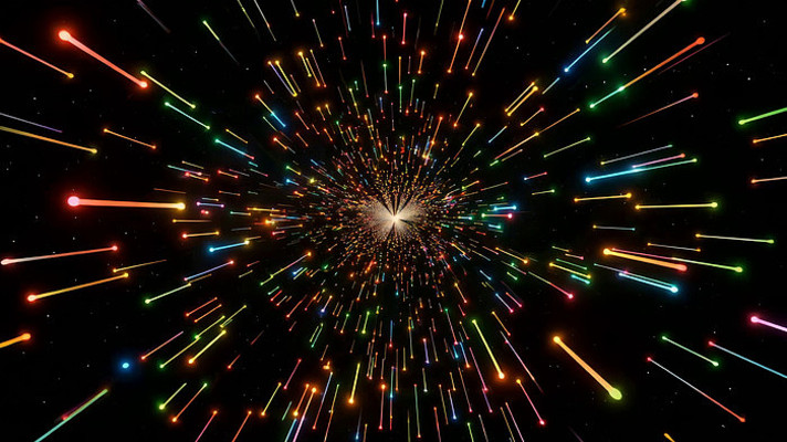 彩色光线粒子放射特效素材 彩色光线粒子放射特效素材