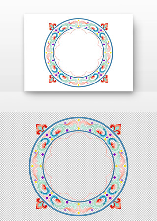 彩色花纹圆形装饰图案 彩色花纹圆形装饰图案
